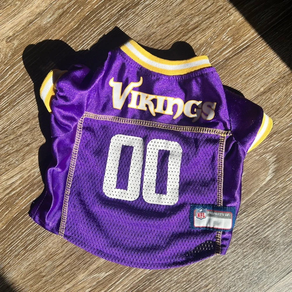 Dog Minnesota Vikings NFL Pet Wear Mesh Jersey-Small